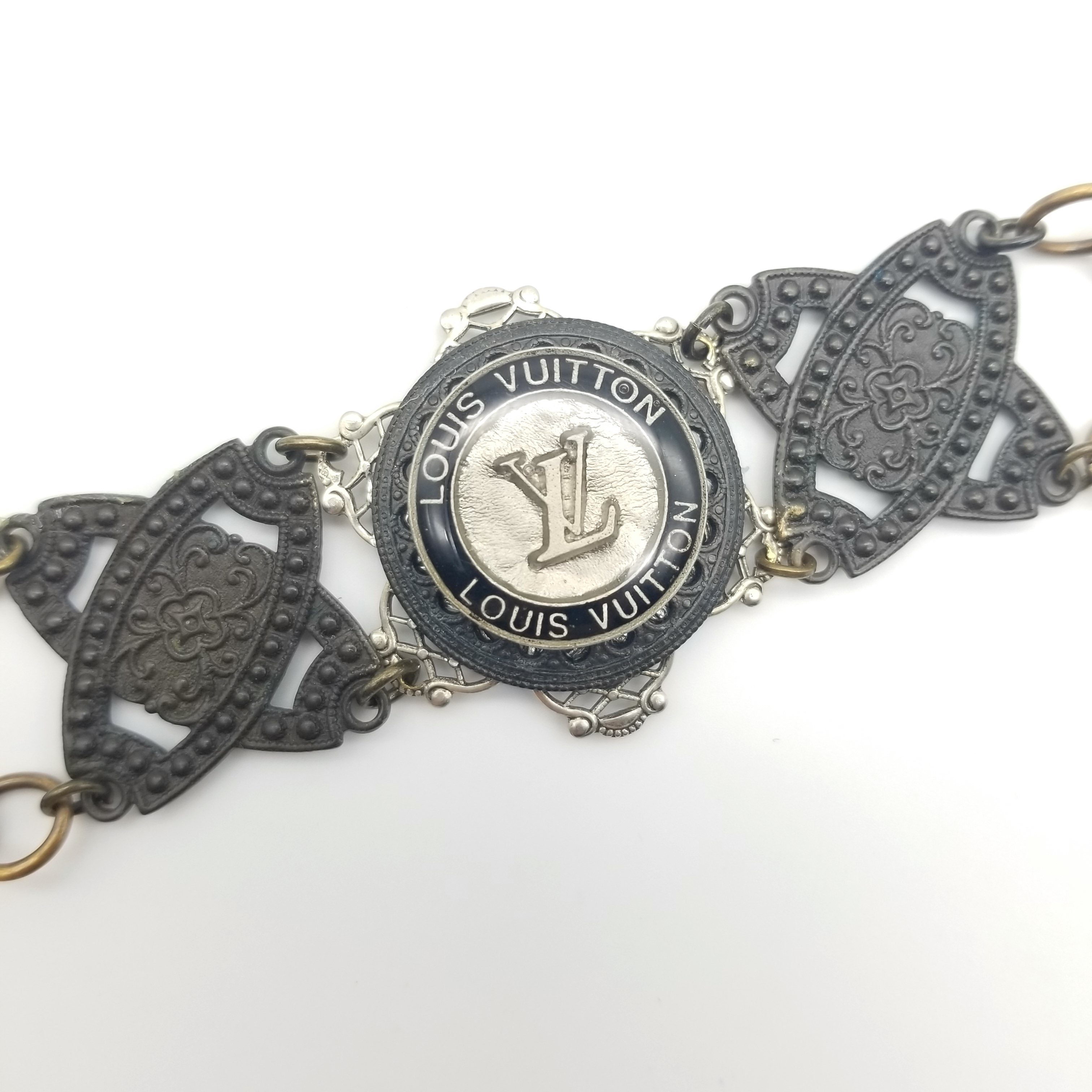 Louis Vuitton LV Initiales Reversible Bracelet - Black, Silver-Tone Metal  Wrap, Bracelets - LOU779385